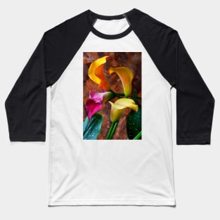 Four Calla Lillies Baseball T-Shirt